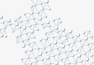 矢量白色粒子结构简约科技感纹路免抠