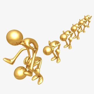 黄金小人做游戏高清免扣素材免抠