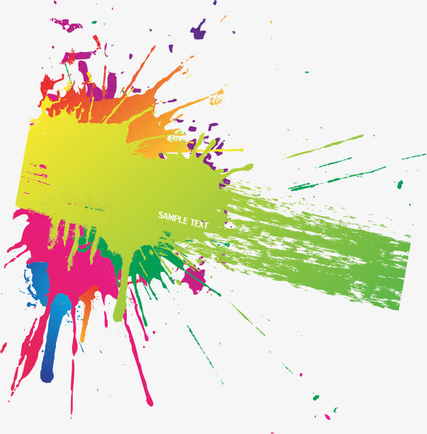 油彩创意招聘海报免抠