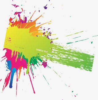 油彩创意招聘海报免抠