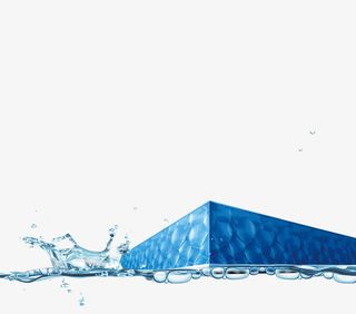 蓝色水立方免抠