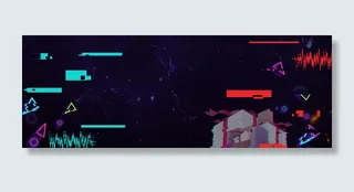 礼品盒黑色时尚banner背景高清