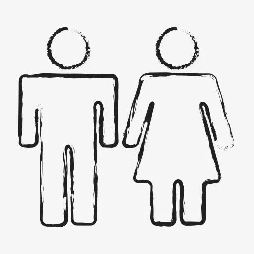 夫妇女性性别组男性用户组洗手间免抠