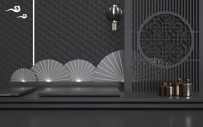 C4D，黑金，舞台，高端高清