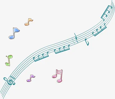 音乐元素 音符 五线谱免抠