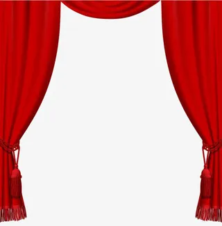红色幕布免抠