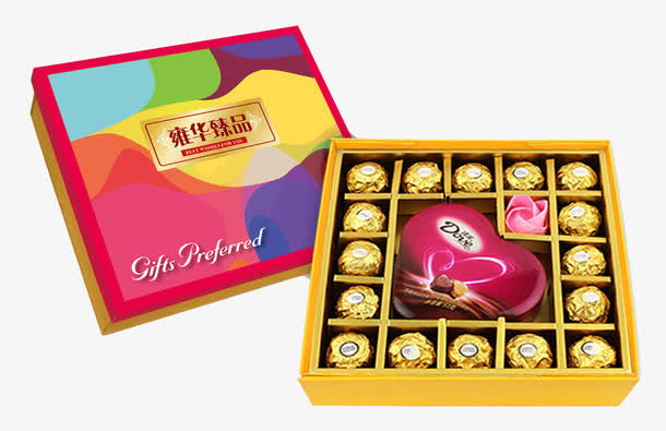 德芙巧克力盒装免抠