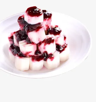 美味蓝莓山药免抠