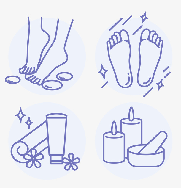 足浴足疗图标免抠