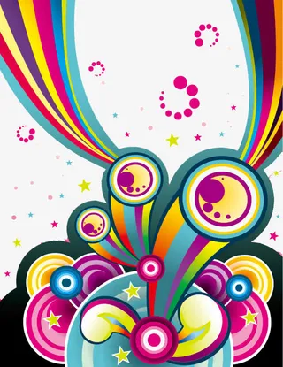 炫彩音乐装饰素材免抠