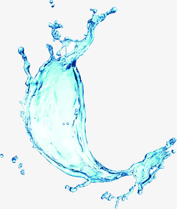清凉夏日流水液体冰爽免抠