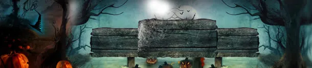 万圣节南瓜灯墓碑背景banner