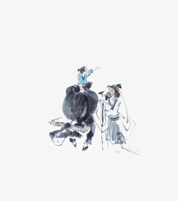 老人小孩 老牛免抠