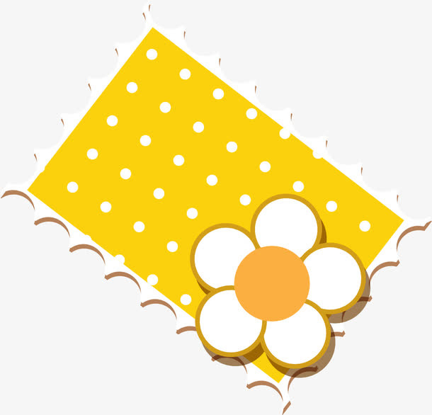 卡通白色小花免抠