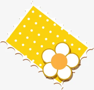 卡通白色小花免抠