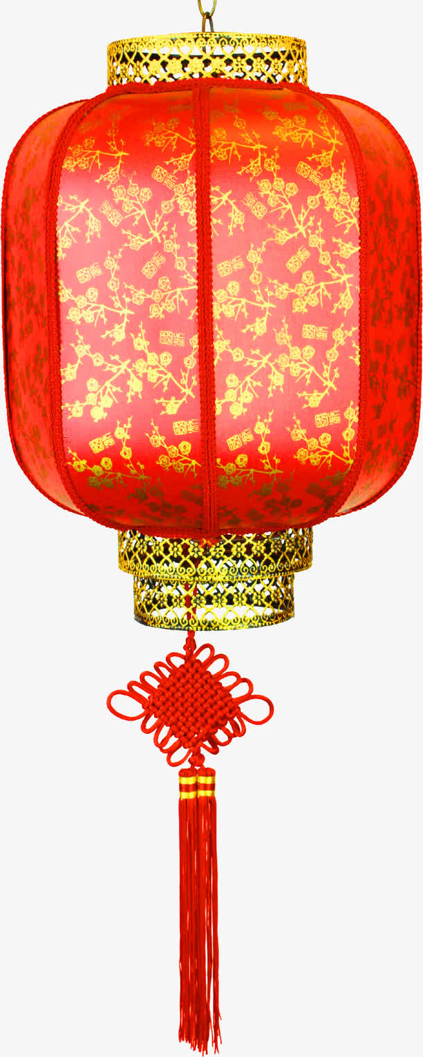 红色中国风灯笼装饰图案免抠