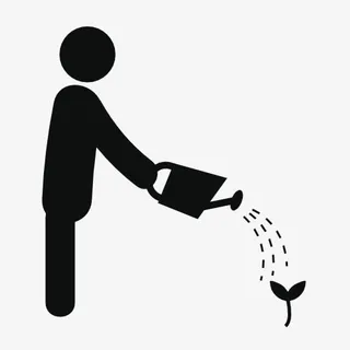 浇花的人图标免抠