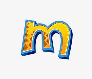 长颈鹿字母m免抠