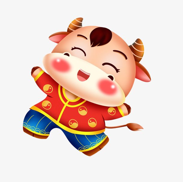 喜庆牛年吉祥物免抠