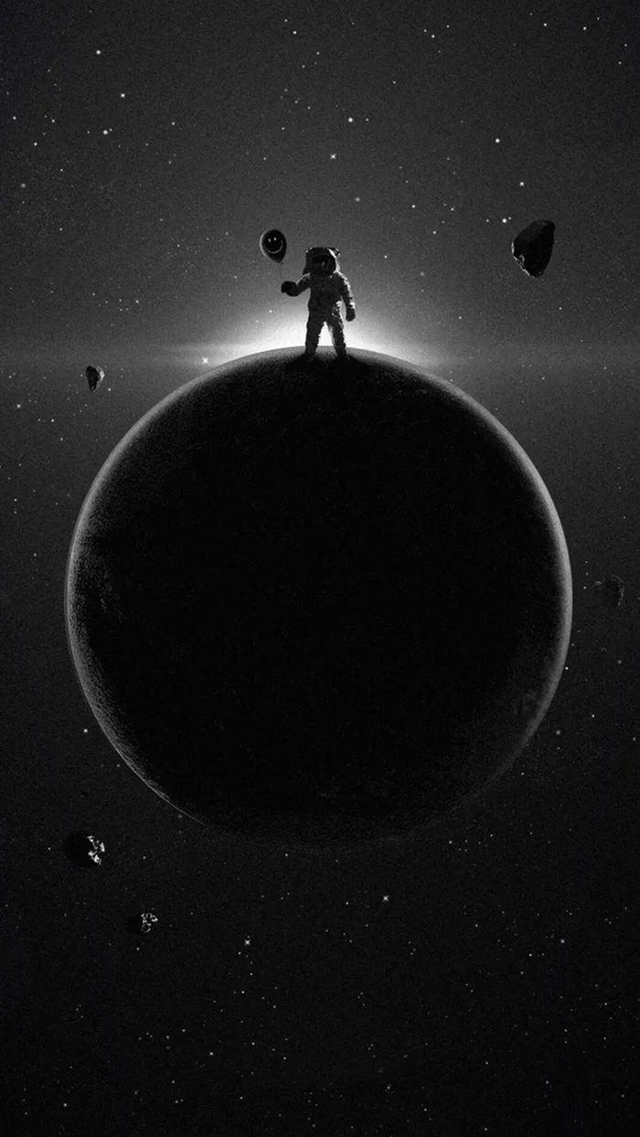 炫酷黑色梦幻星空H5背景高清