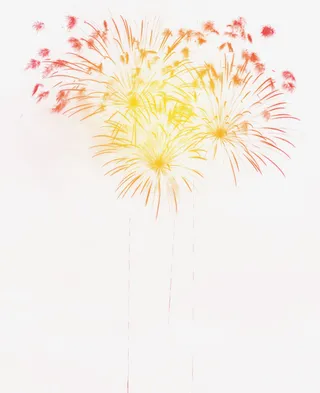 多彩多朵烟花免抠