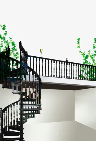 实物欧式楼梯旋转楼梯免抠