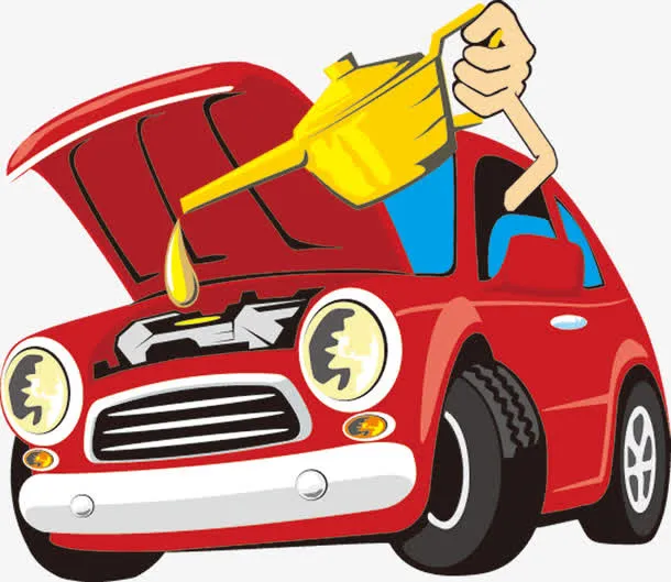 汽车保养提醒海报素材免抠