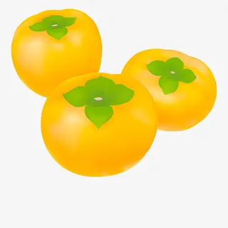 手绘柿子简图免抠