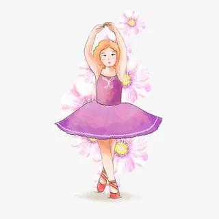 矢量春天芭蕾免抠