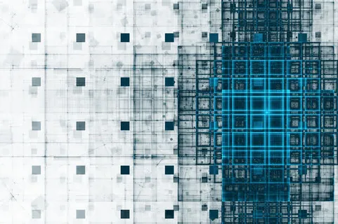 线条与方块科技背景