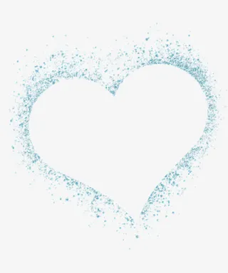 214情人节蓝色爱心背景免抠