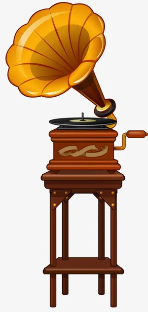 水彩留声机免抠图免抠