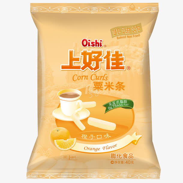 橙子味栗米条免抠
