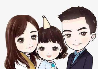为女儿庆生的一家人免抠