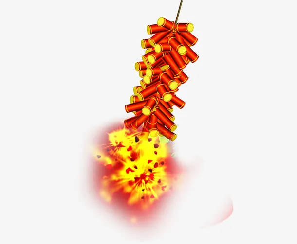 春节燃放烟花炮竹免抠