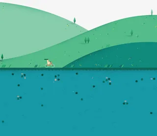 山峰美景装饰素材免抠