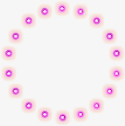 活动还白卡通紫色光效圆圈效果免抠