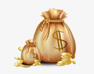 金色钱袋免抠