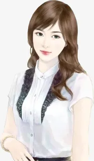 古风立绘女子现代女子免抠