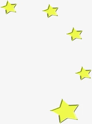高清黄色活动节日效果星星图案免抠