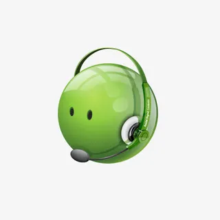 绿色质感笑脸免抠