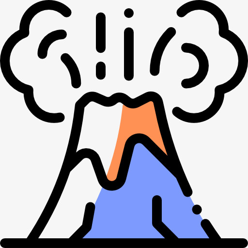 简约火山免抠图标免抠