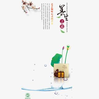 中药名片清新养生之道免抠