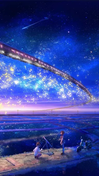 蓝色梦幻H5背景高清