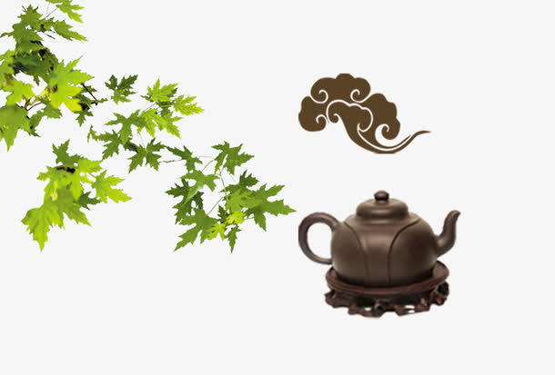 房地产元素茶壶免抠