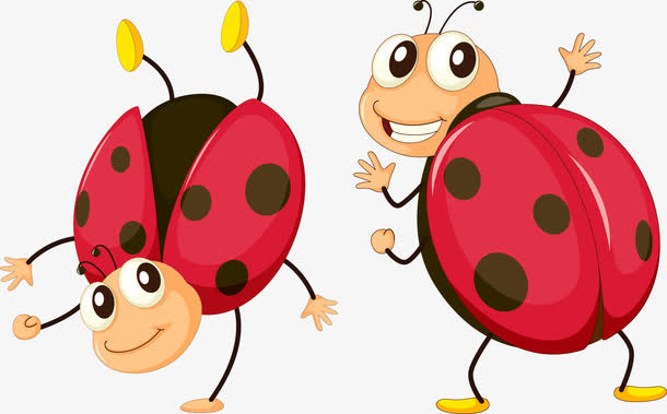 卡通可爱七星瓢虫矢量图免抠