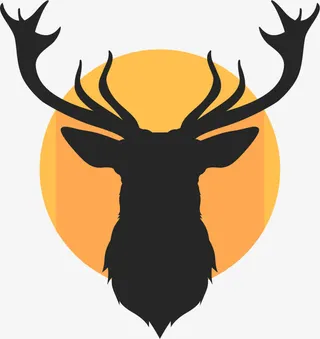 北欧鹿头墙饰免抠