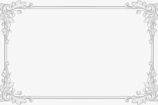 文艺风灰色方形边框免抠