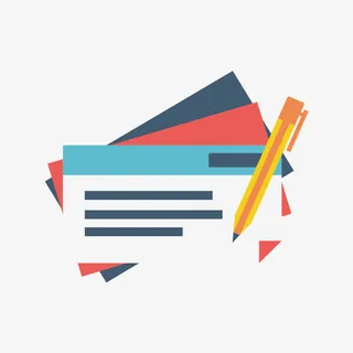 彩色便签纸免抠