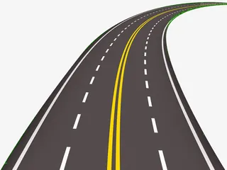 黑色沥青公路免抠